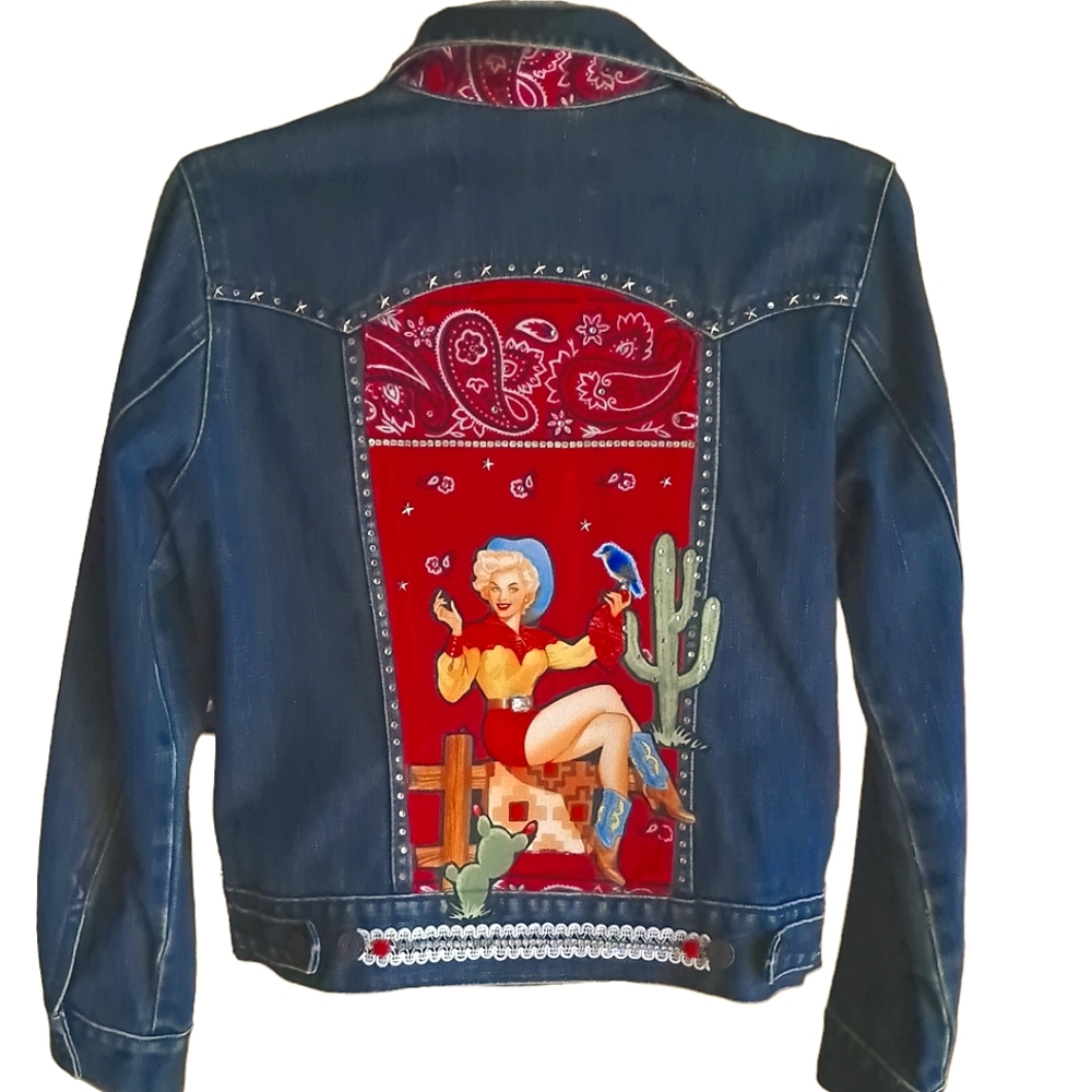 Bespoke upcycled denim jacket
